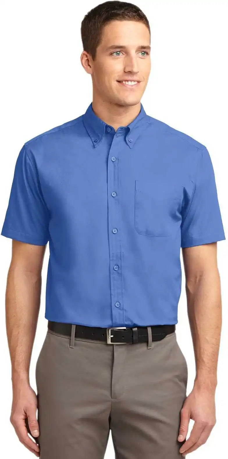 Port Authority Tls508 Tall Short Sleeve Easy Care Shirt Ultramarine Blue