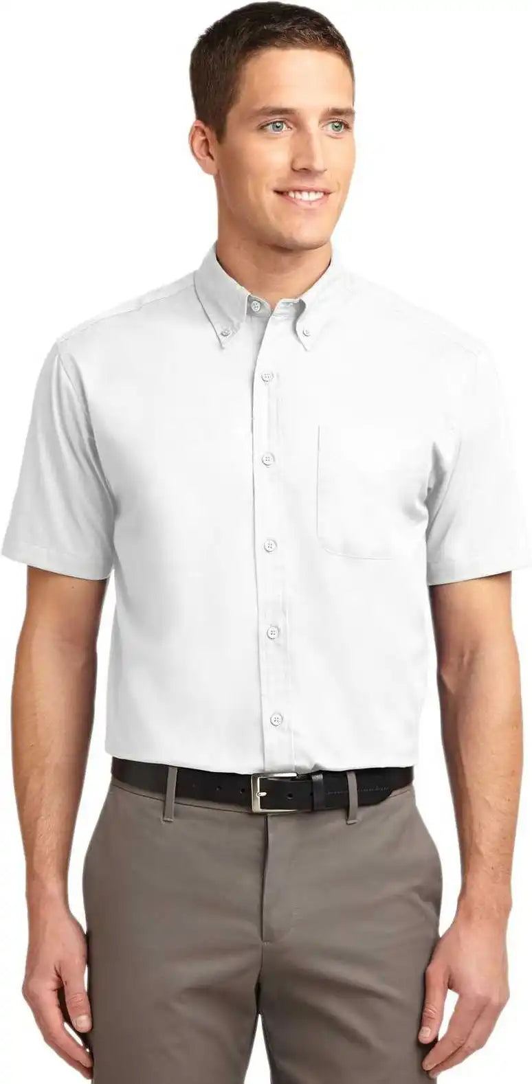 Port Authority Tls508 Tall Short Sleeve Easy Care Shirt - White Light Stone