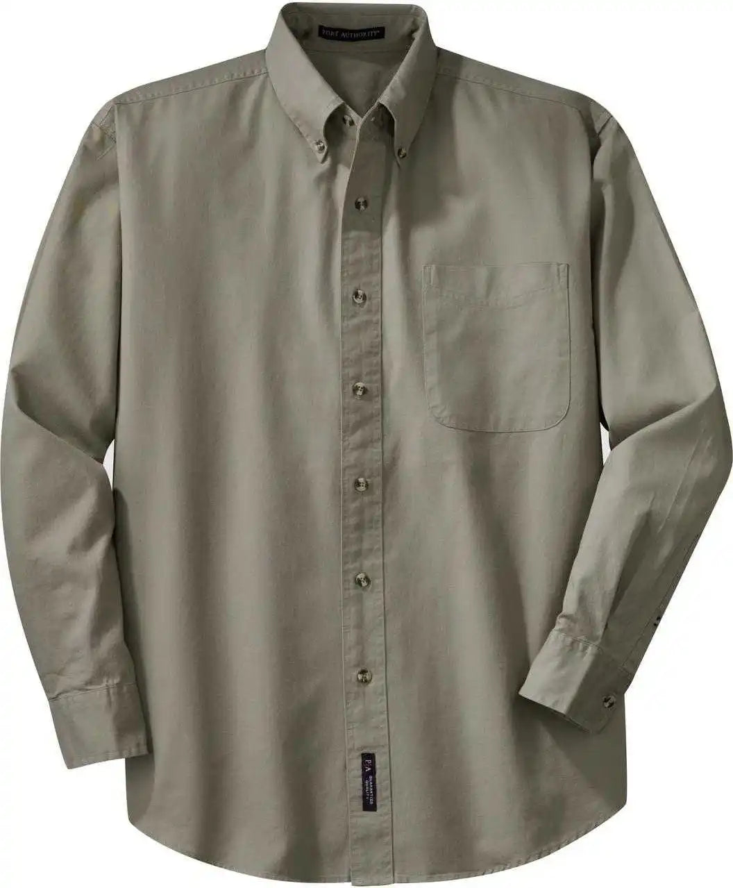 Port Authority Tls600t Tall Long Sleeve Twill Shirt Khaki