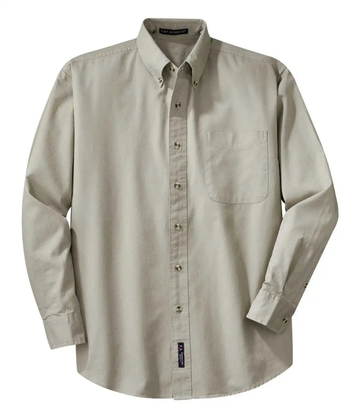 Port Authority Tls600t Tall Long Sleeve Twill Shirt - Stone