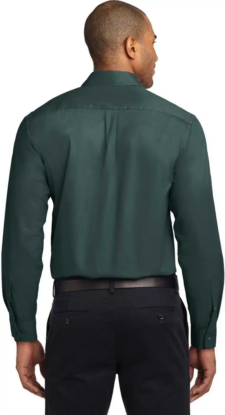 Port Authority Tls608 Tall Long Sleeve Easy Care Shirt Dark Green Navy