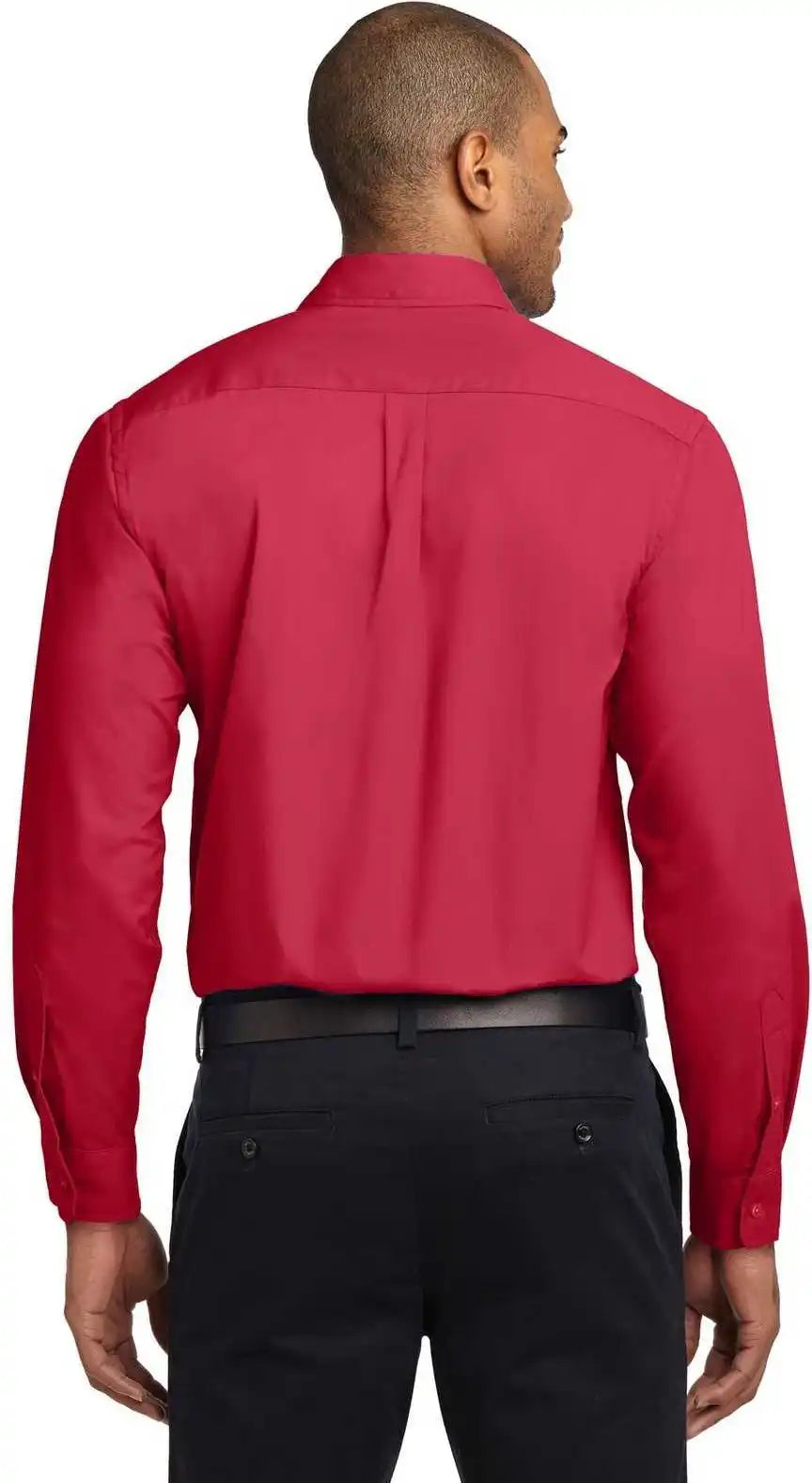 Port Authority Tls608 Tall Long Sleeve Easy Care Shirt Red Light Stone