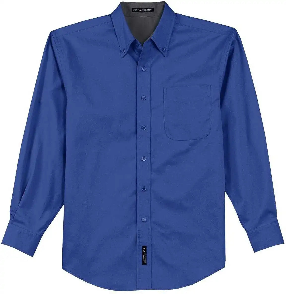 Port Authority Tls608 Tall Long Sleeve Easy Care Shirt Royal Classic Navy
