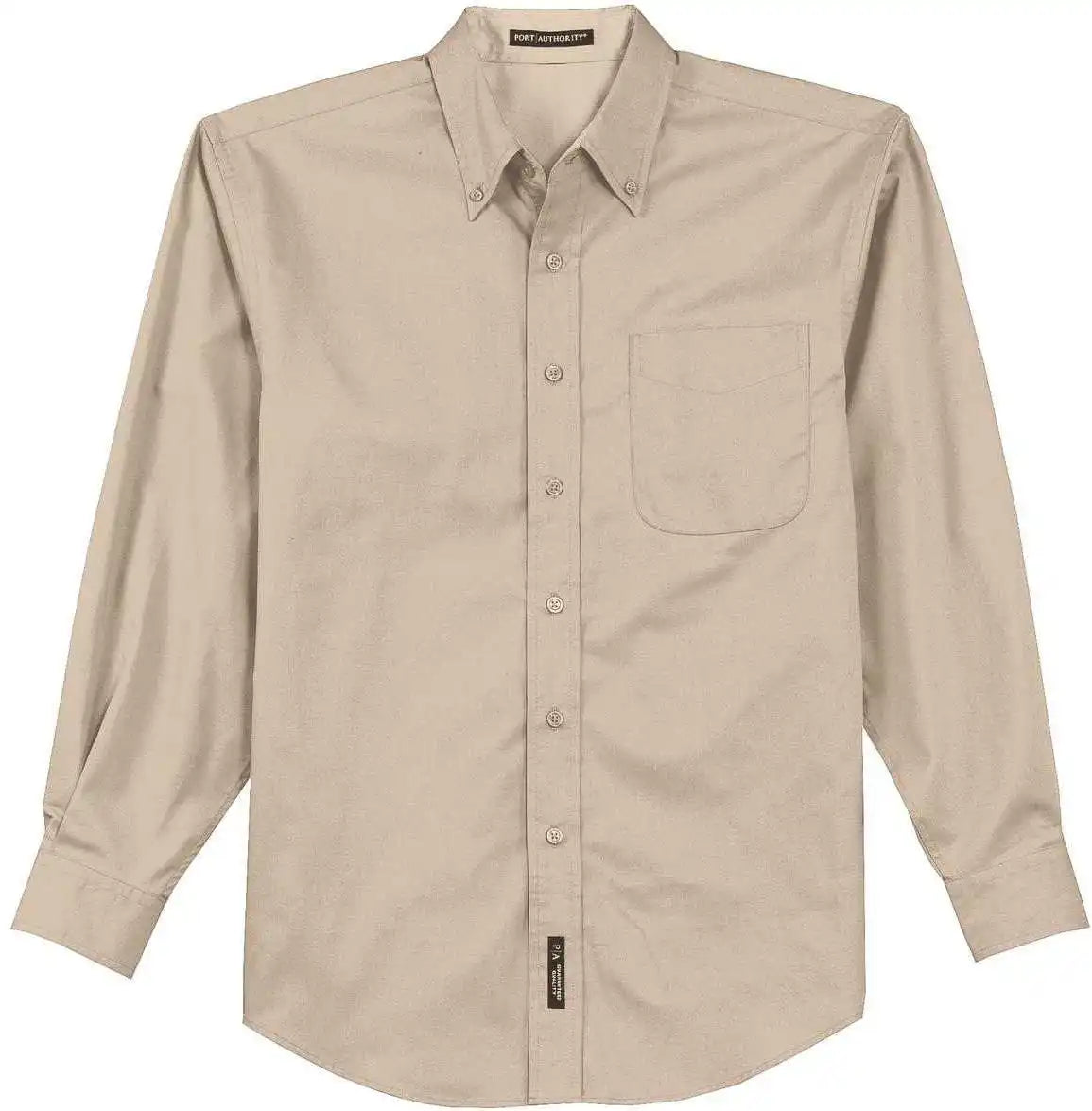 Port Authority Tls608 Tall Long Sleeve Easy Care Shirt Stone