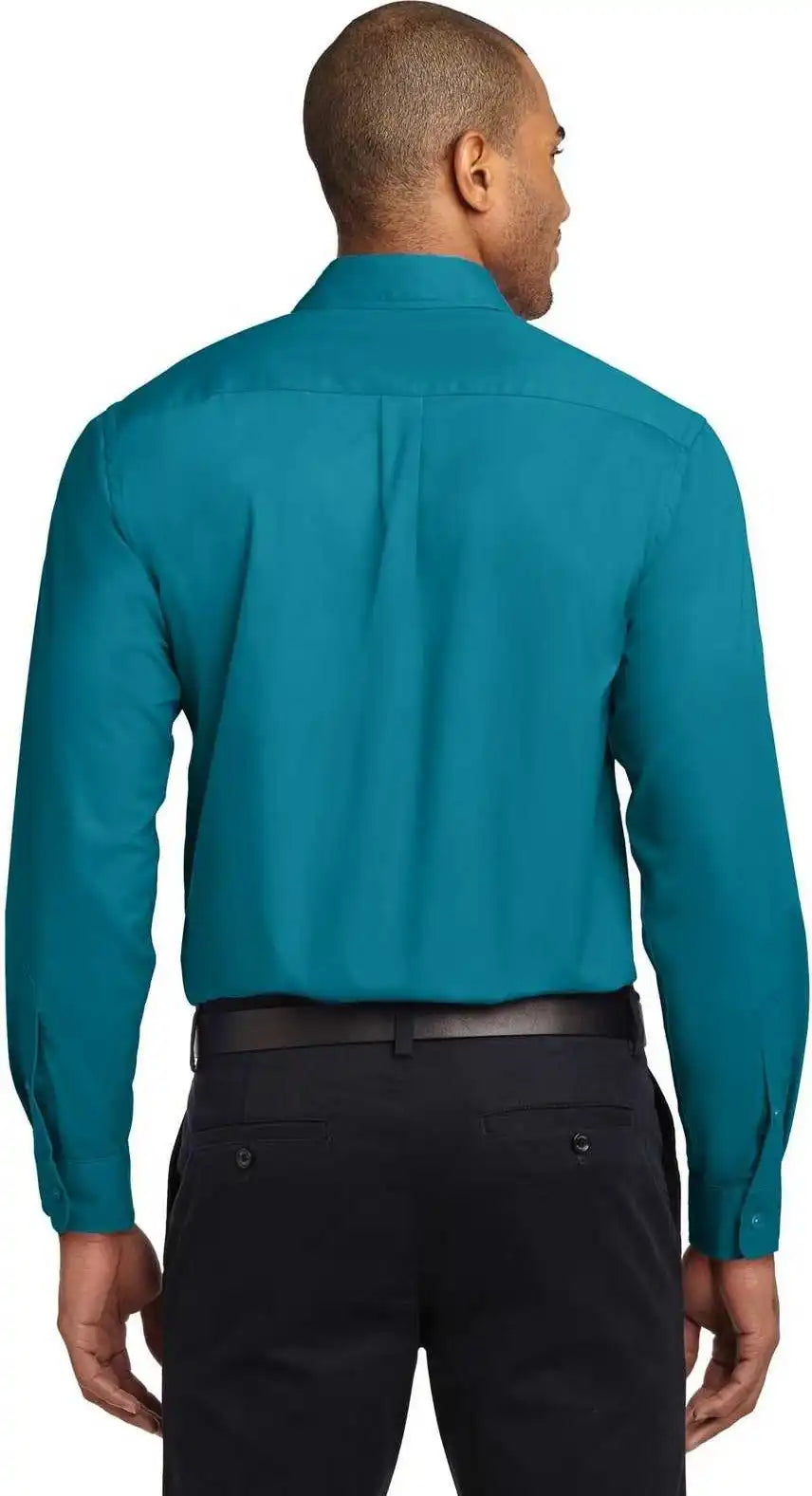 Port Authority Tls608 Tall Long Sleeve Easy Care Shirt Teal Green