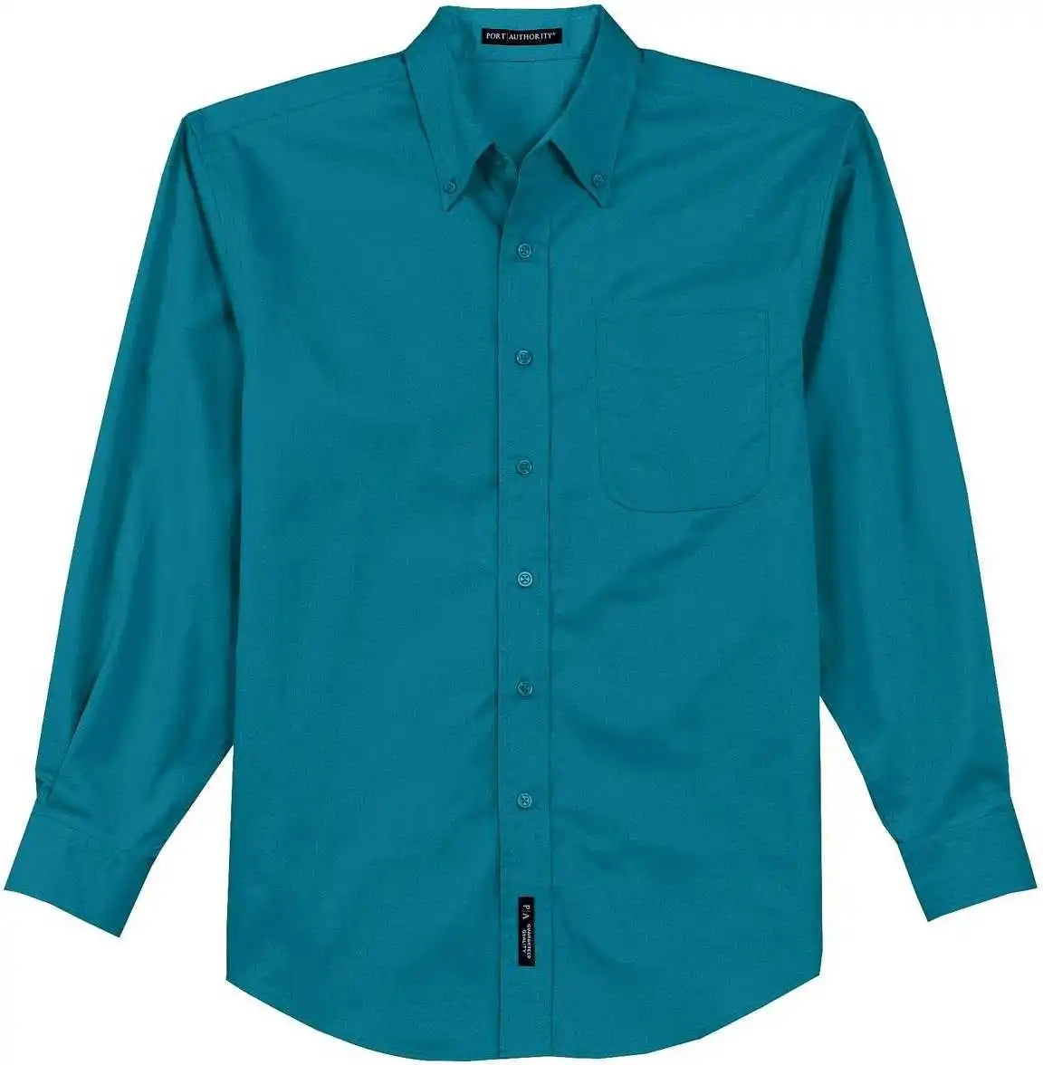 Port Authority Tls608 Tall Long Sleeve Easy Care Shirt Teal Green