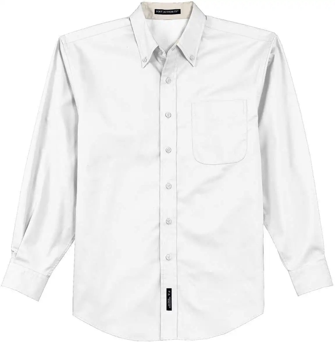 Port Authority Tls608 Tall Long Sleeve Easy Care Shirt White Light Stone
