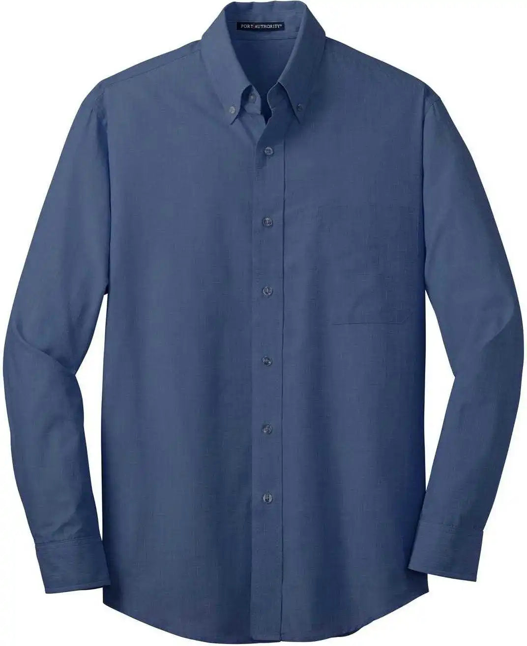 Port Authority Tls640 Tall Crosshatch Easy Care Shirt Deep Blue