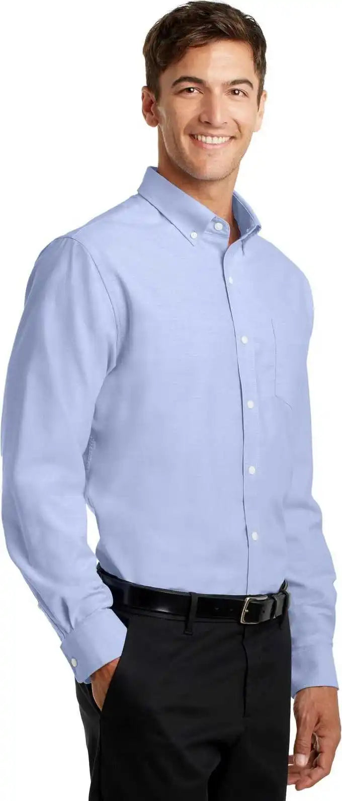 Port Authority Ts658 Tall Superpro Oxford Shirt Blue