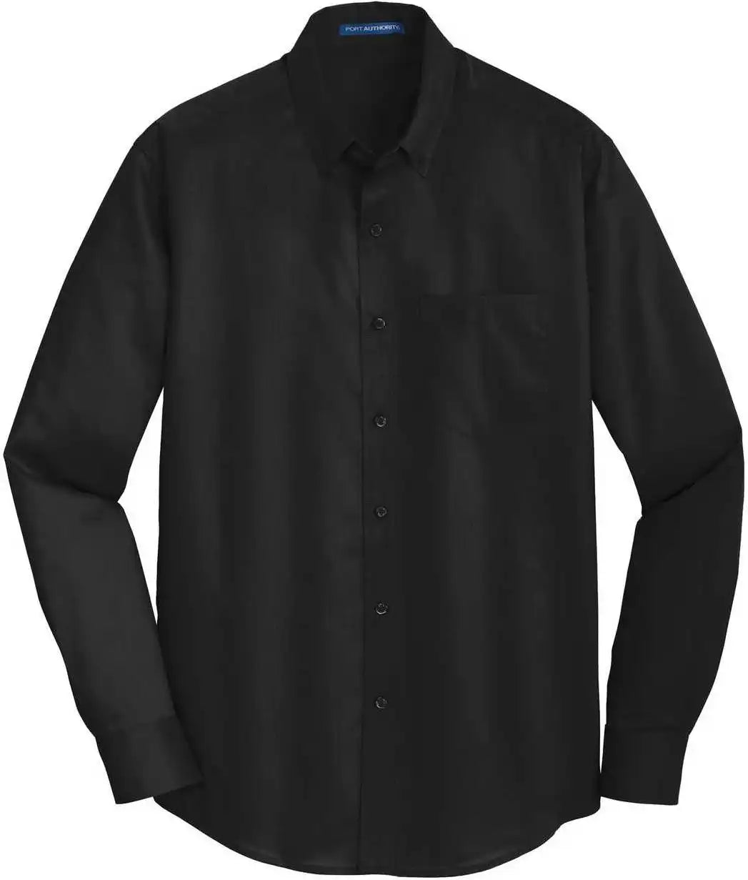Port Authority Ts663 Tall Superpro Twill Shirt Black