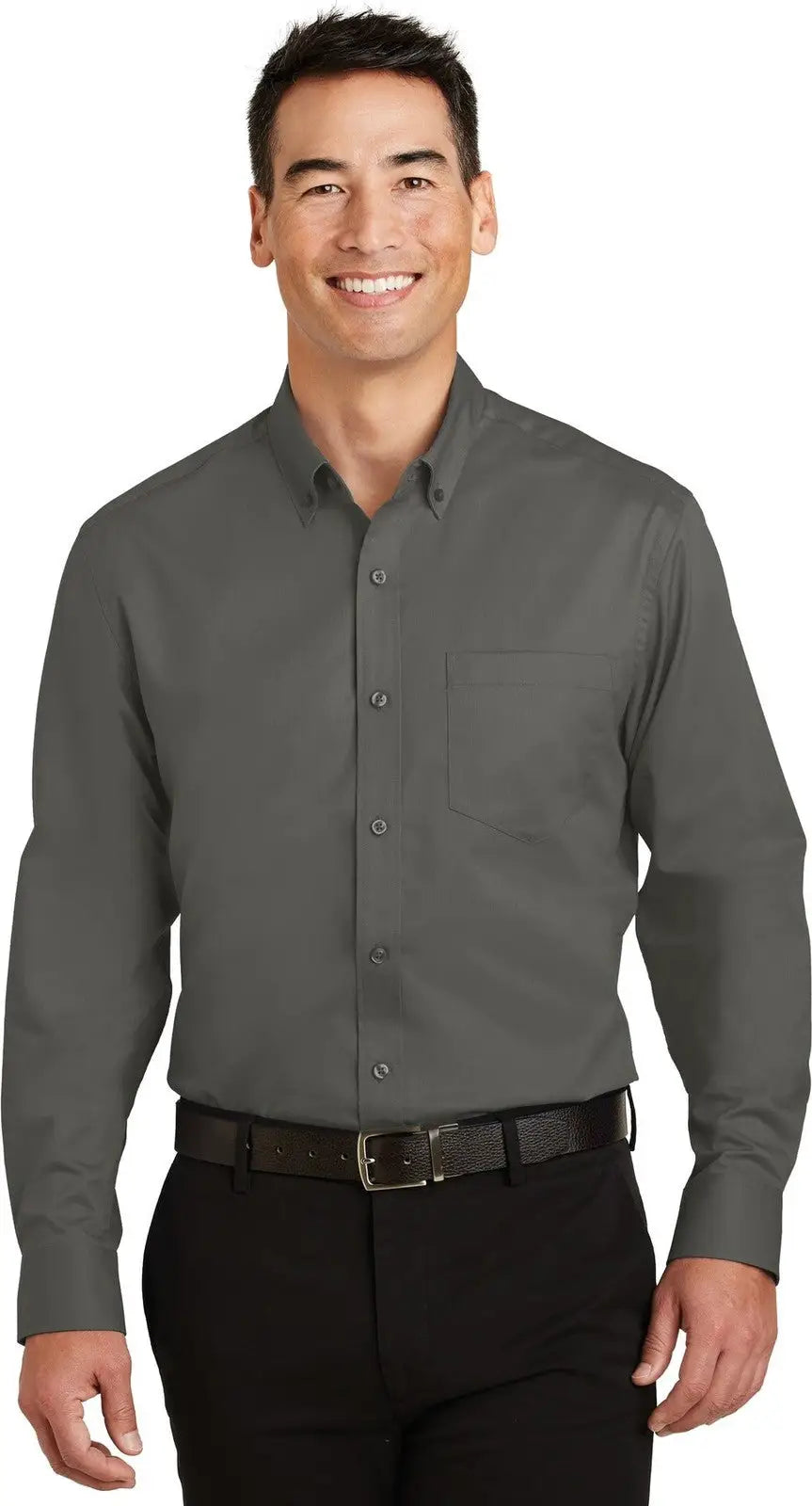 Port Authority Ts663 Tall Superpro Twill Shirt - Sterling Gray