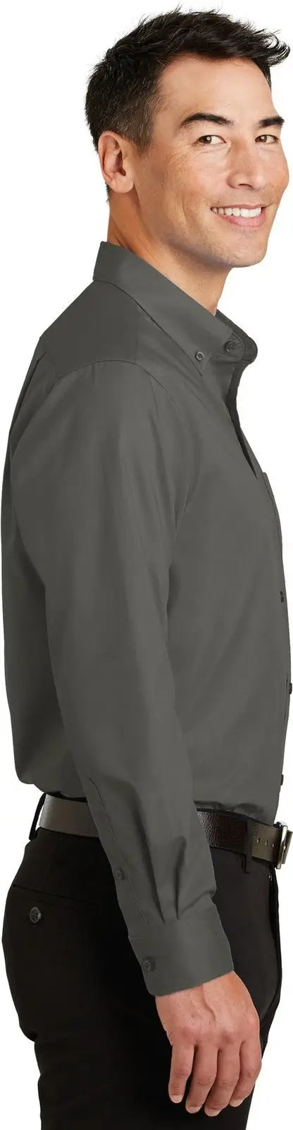 Port Authority Ts663 Tall Superpro Twill Shirt - Sterling Gray