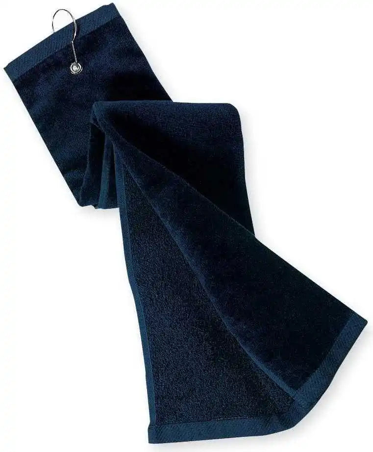 Port Authority Tw50 Grommeted Tri-fold Golf Towel - Navy - one Size Fits Most