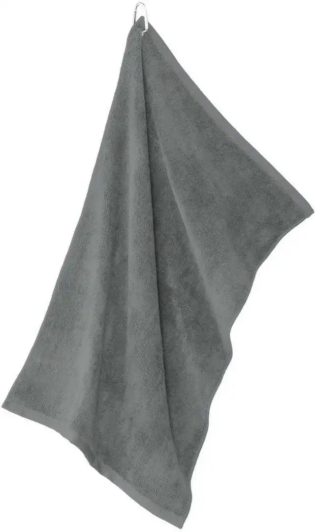 Port Authority Tw530 Grommeted Microfiber Golf Towel - Deep Smoke - Gray / one Size Fits Most