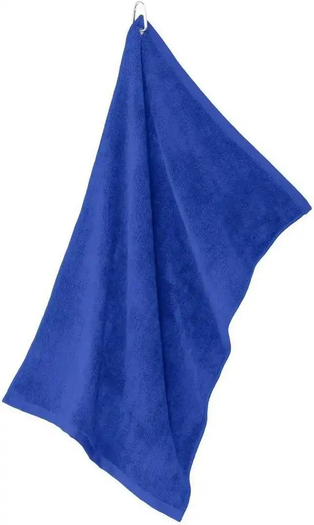 Port Authority Tw530 Grommeted Microfiber Golf Towel - Royal - one Size Fits Most