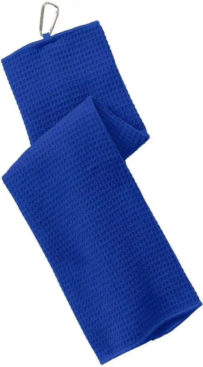 Port Authority Tw60 Waffle Microfiber Golf Towel - Royal - one Size Fits Most