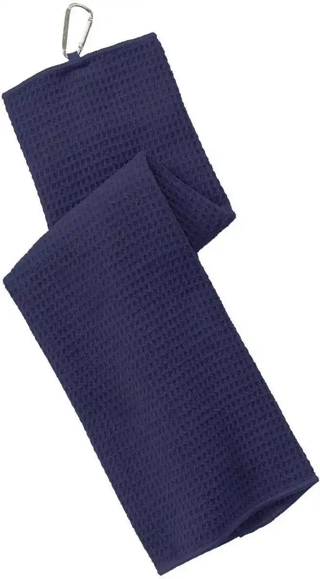 Port Authority Tw60 Waffle Microfiber Golf Towel True Navy / one Size Fits Most