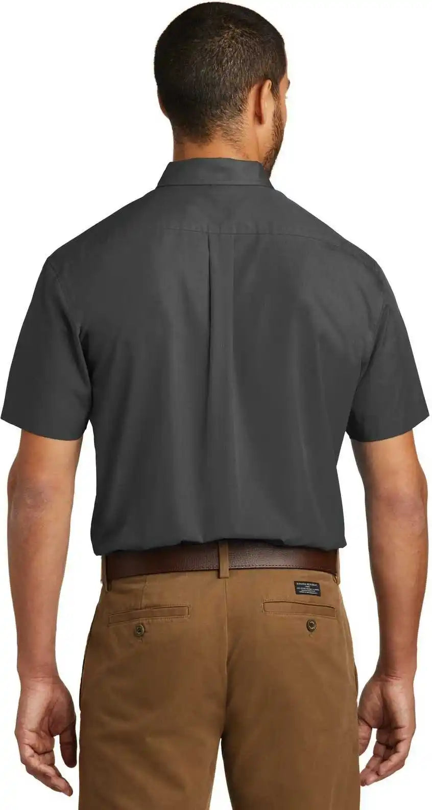 Port Authority W101 Short Sleeve Carefree Poplin Shirt Graphite