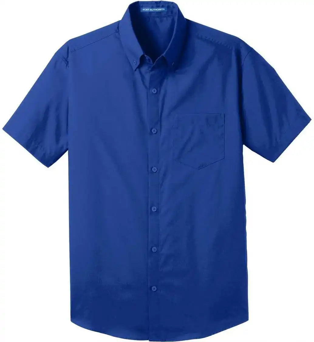 Port Authority W101 Short Sleeve Carefree Poplin Shirt True Royal