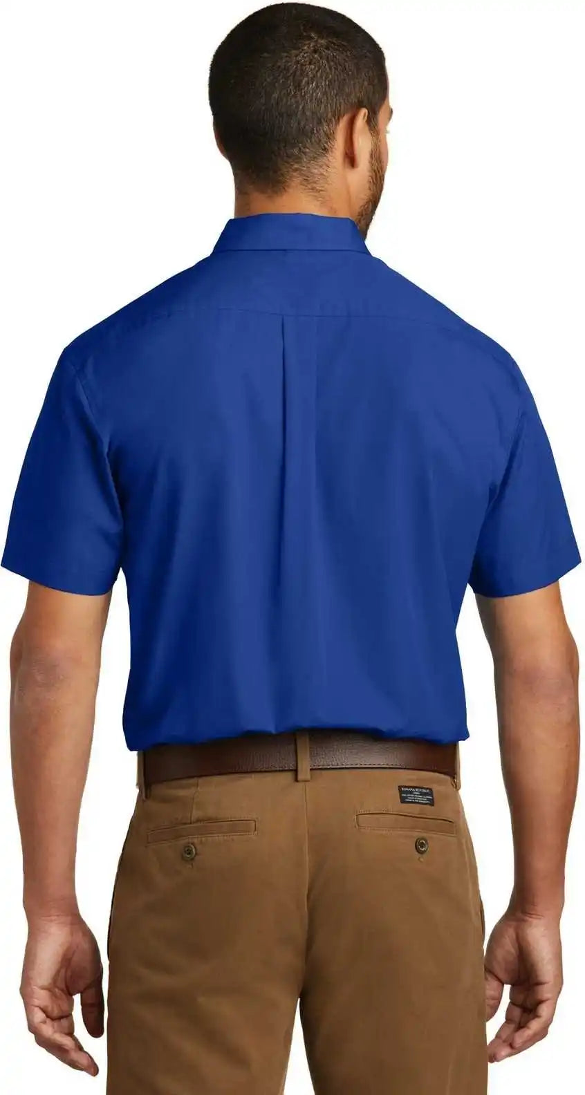 Port Authority W101 Short Sleeve Carefree Poplin Shirt - True Royal