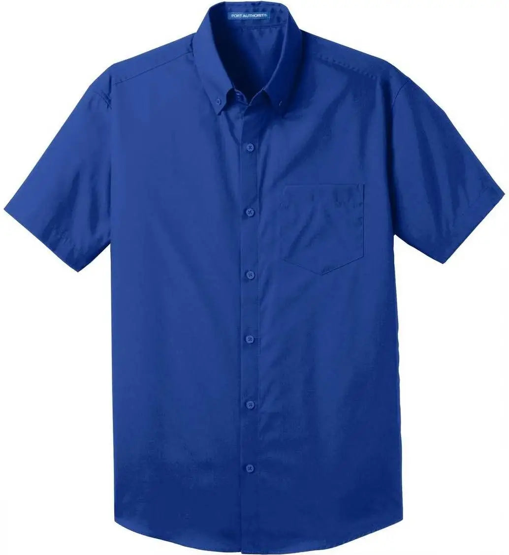 Port Authority W101 Short Sleeve Carefree Poplin Shirt - True Royal