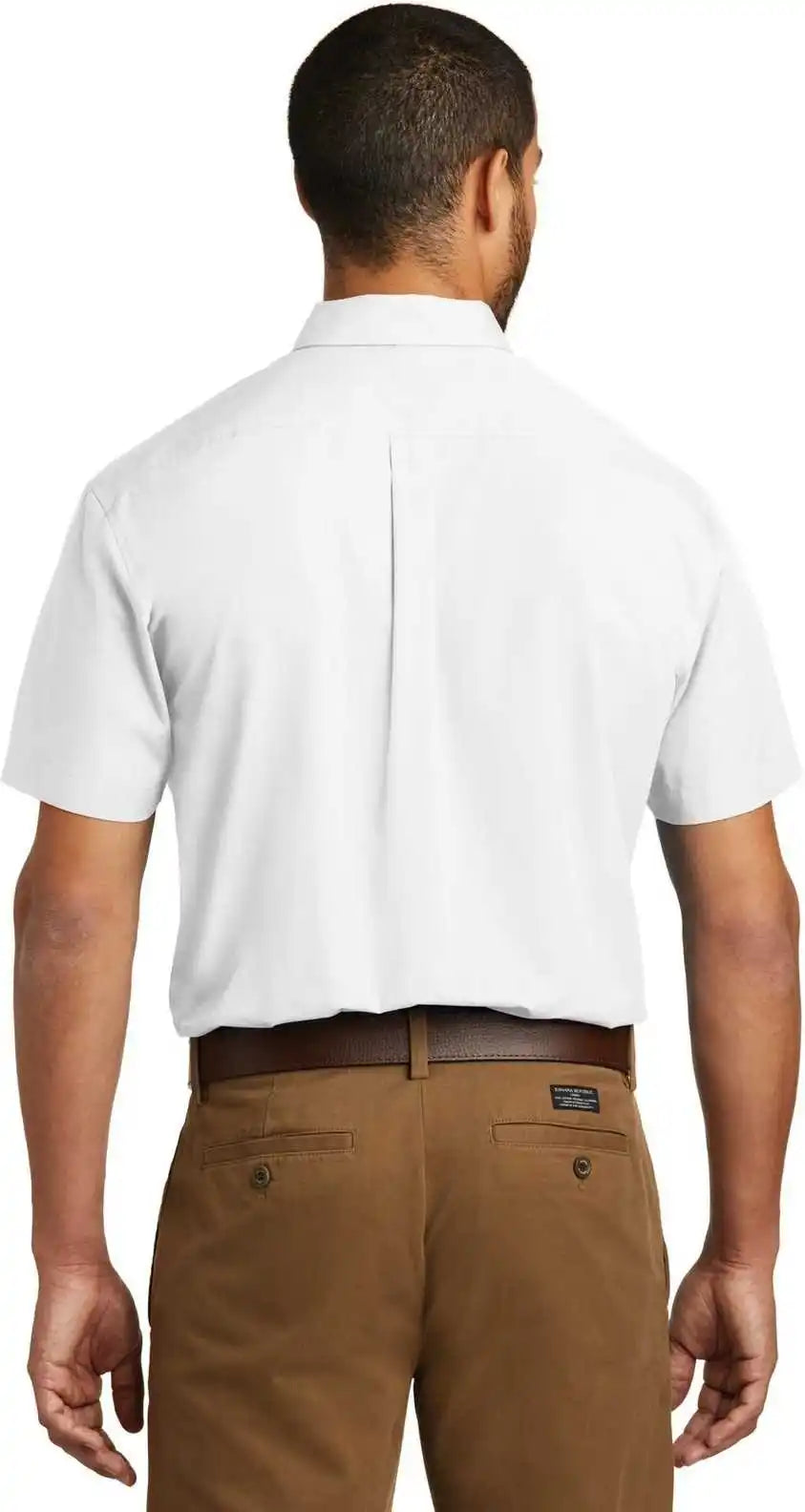 Port Authority W101 Short Sleeve Carefree Poplin Shirt - White