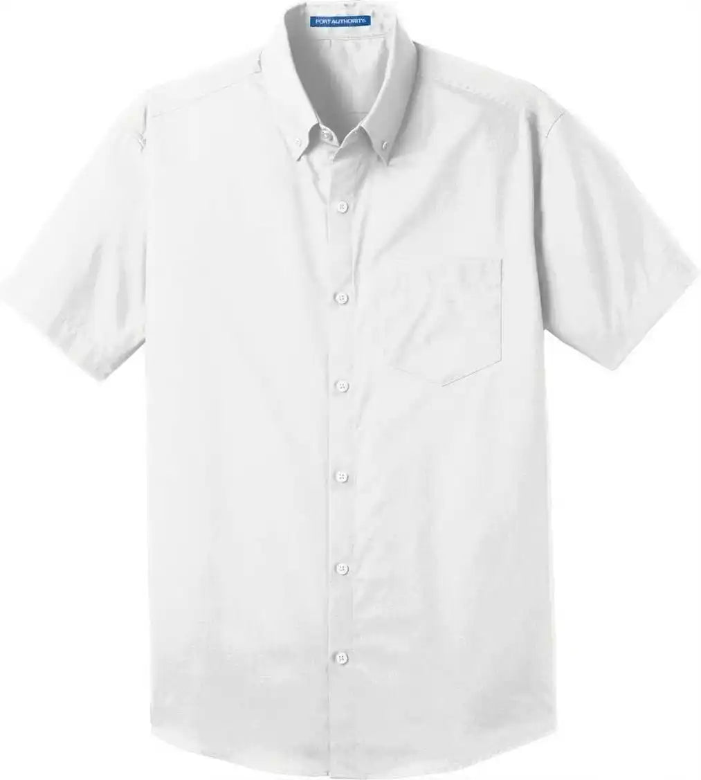 Port Authority W101 Short Sleeve Carefree Poplin Shirt White