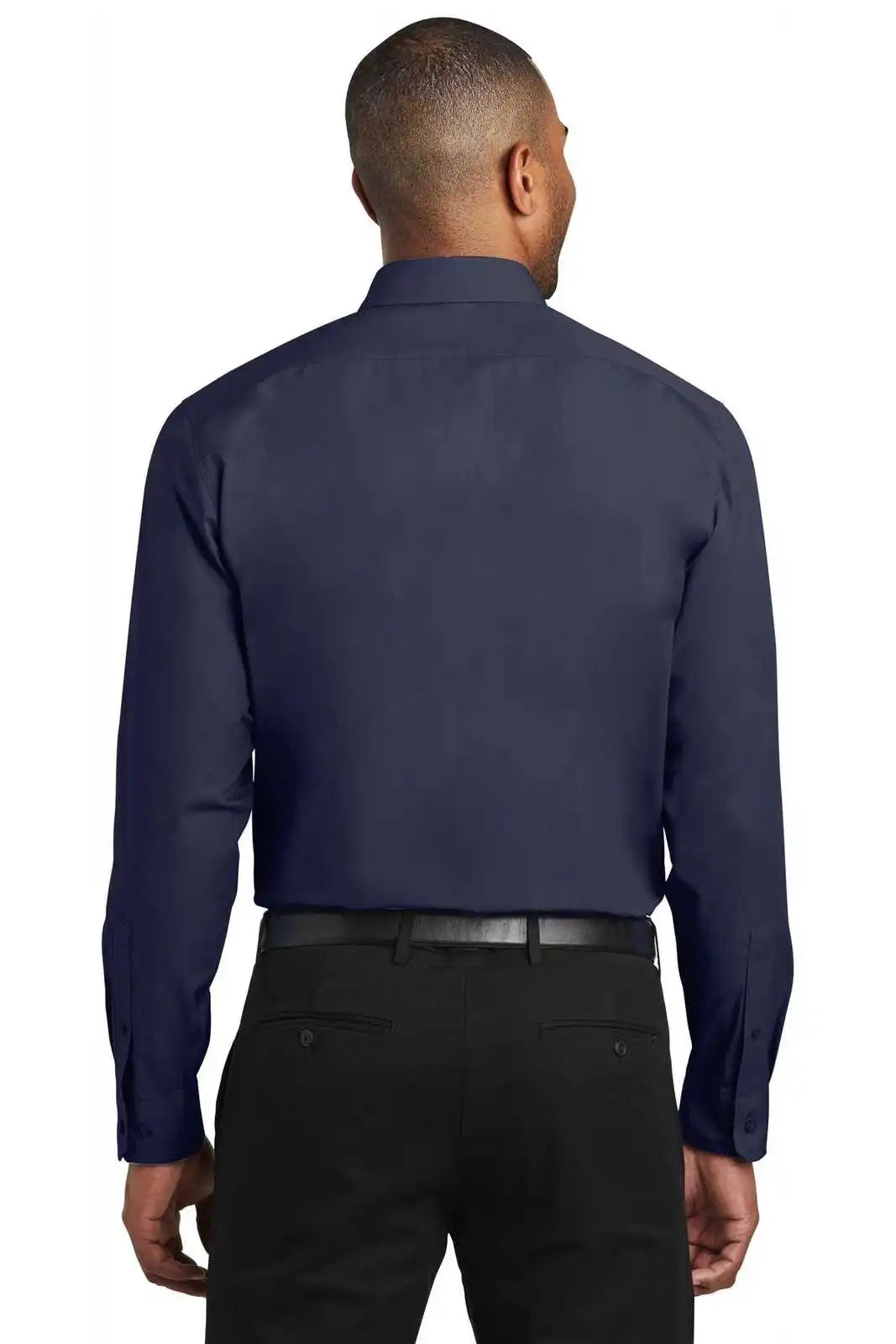 Port Authority W103 Slim Fit Carefree Poplin Shirt - River Blue Navy