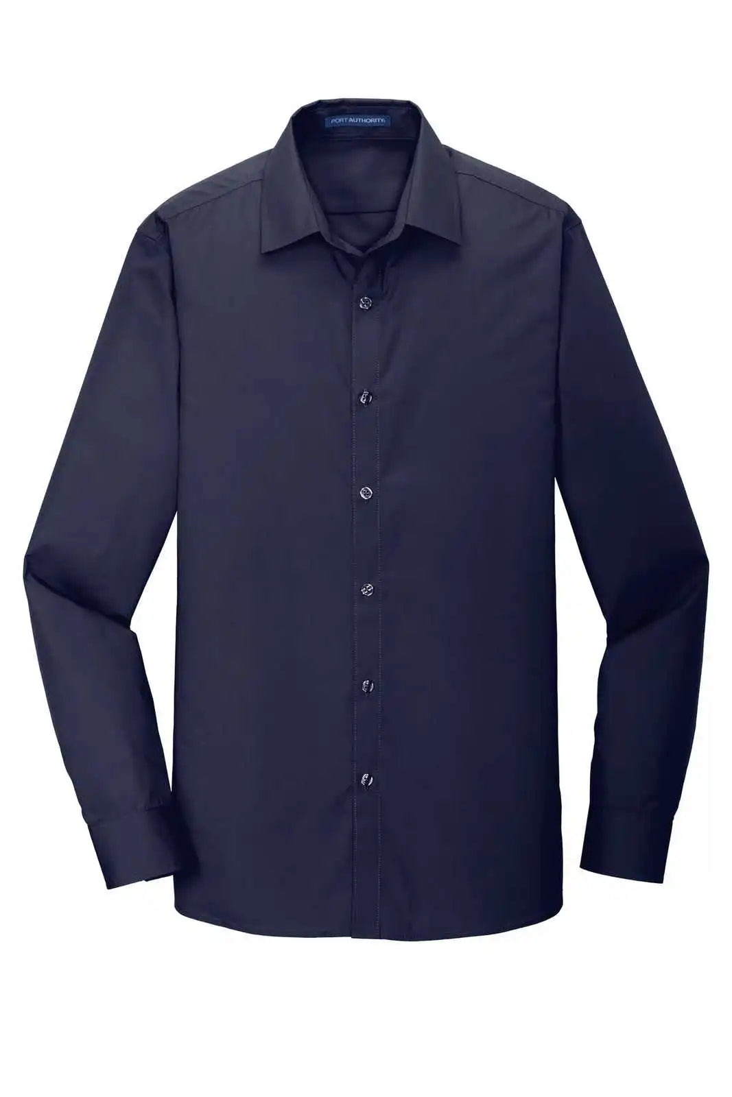 Port Authority W103 Slim Fit Carefree Poplin Shirt - River Blue Navy