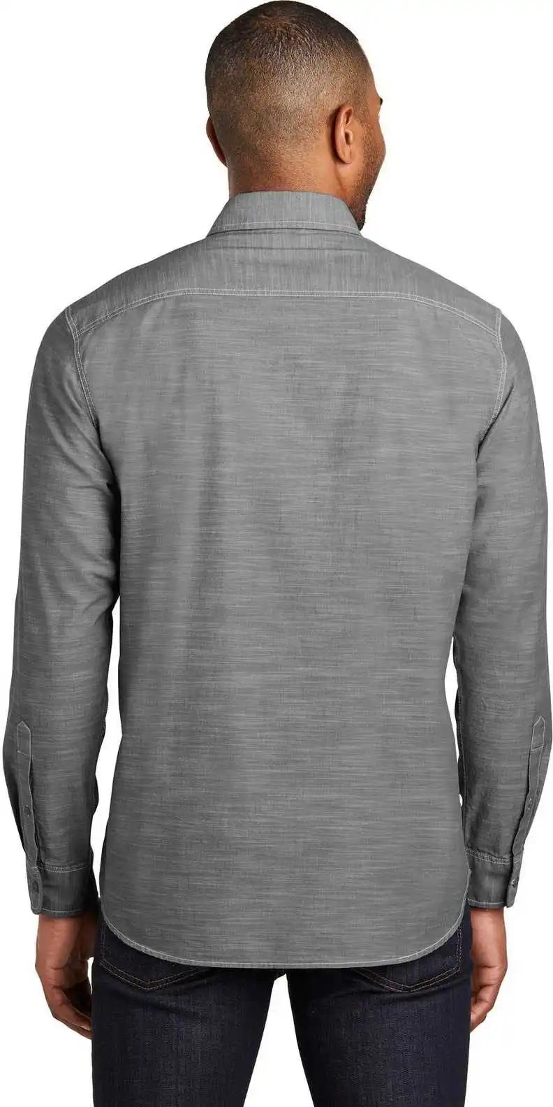 Port Authority W380 Slub Chambray Shirt - Gray
