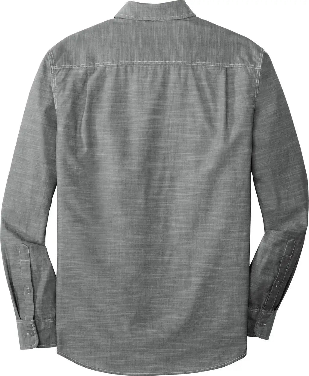 Port Authority W380 Slub Chambray Shirt - Gray