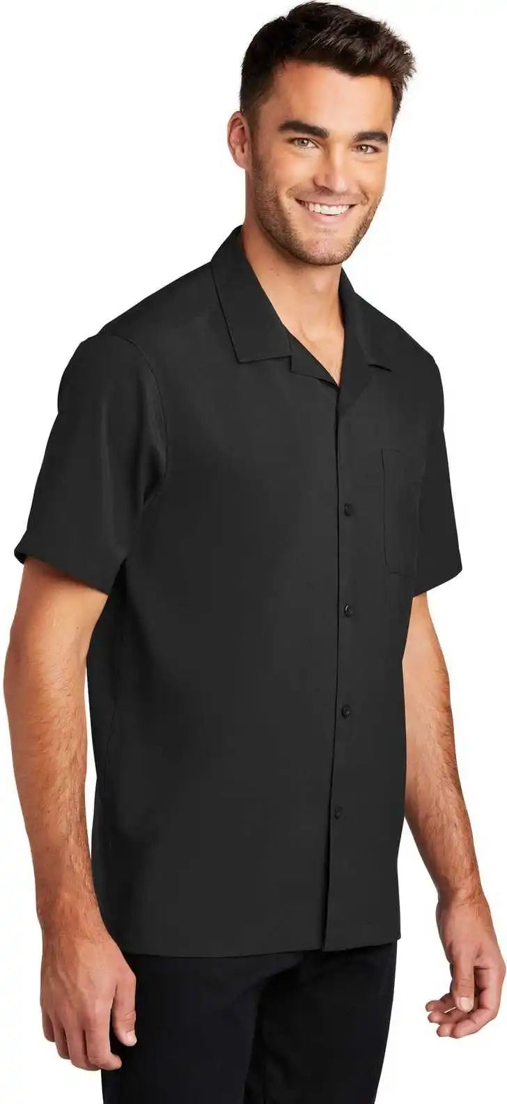 Port Authority W400 Short Sleeve Performance Staff Shirt Black