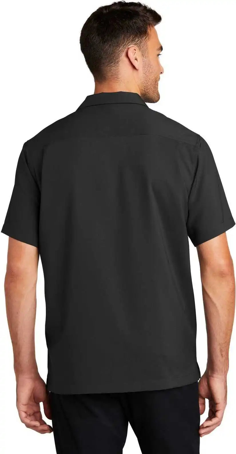 Port Authority W400 Short Sleeve Performance Staff Shirt - Black