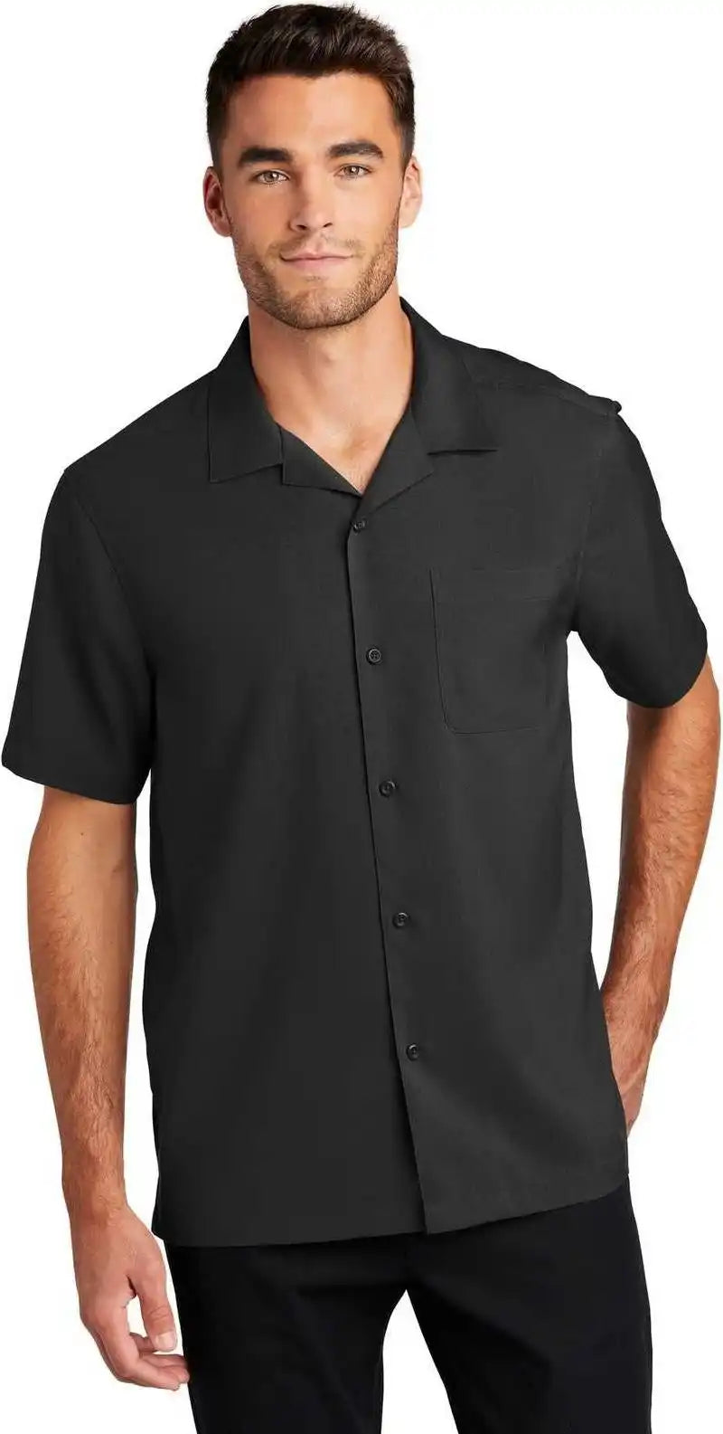 Port Authority W400 Short Sleeve Performance Staff Shirt Black