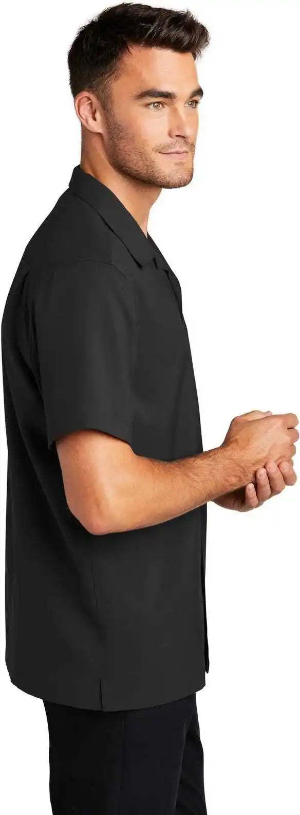 Port Authority W400 Short Sleeve Performance Staff Shirt Black