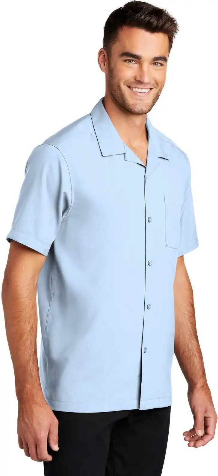 Port Authority W400 Short Sleeve Performance Staff Shirt - Cloud Blue