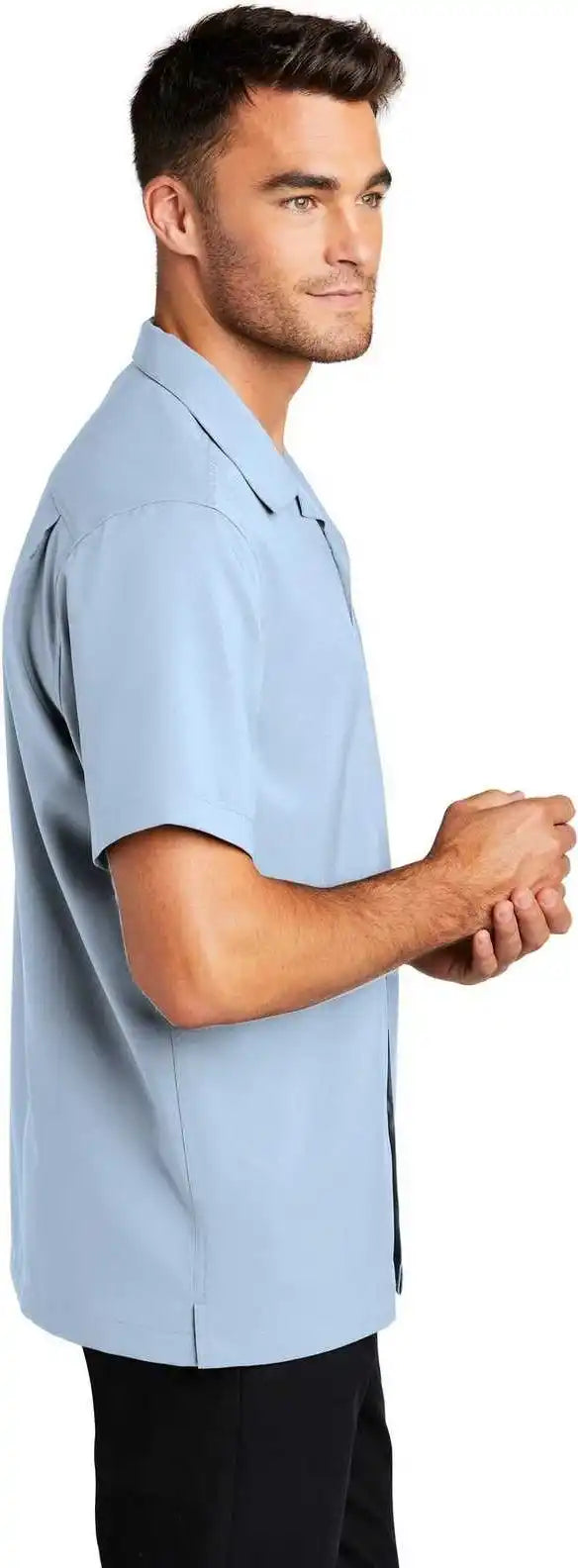 Port Authority W400 Short Sleeve Performance Staff Shirt - Cloud Blue