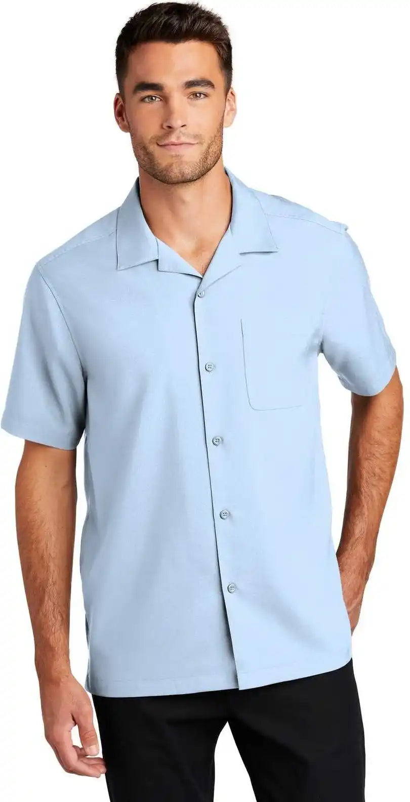 Port Authority W400 Short Sleeve Performance Staff Shirt - Cloud Blue