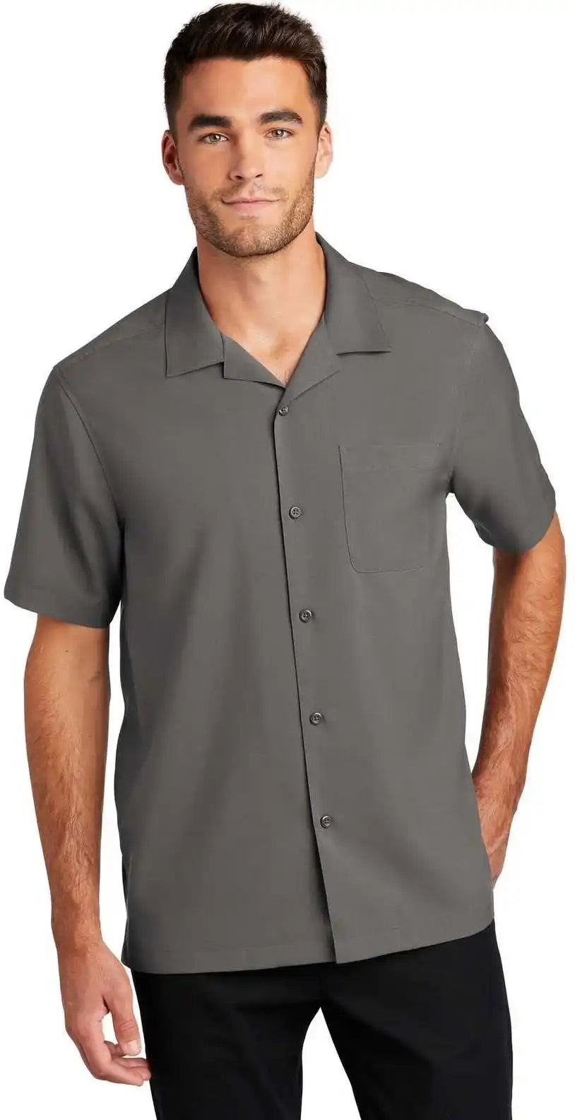 Port Authority W400 Short Sleeve Performance Staff Shirt Graphite