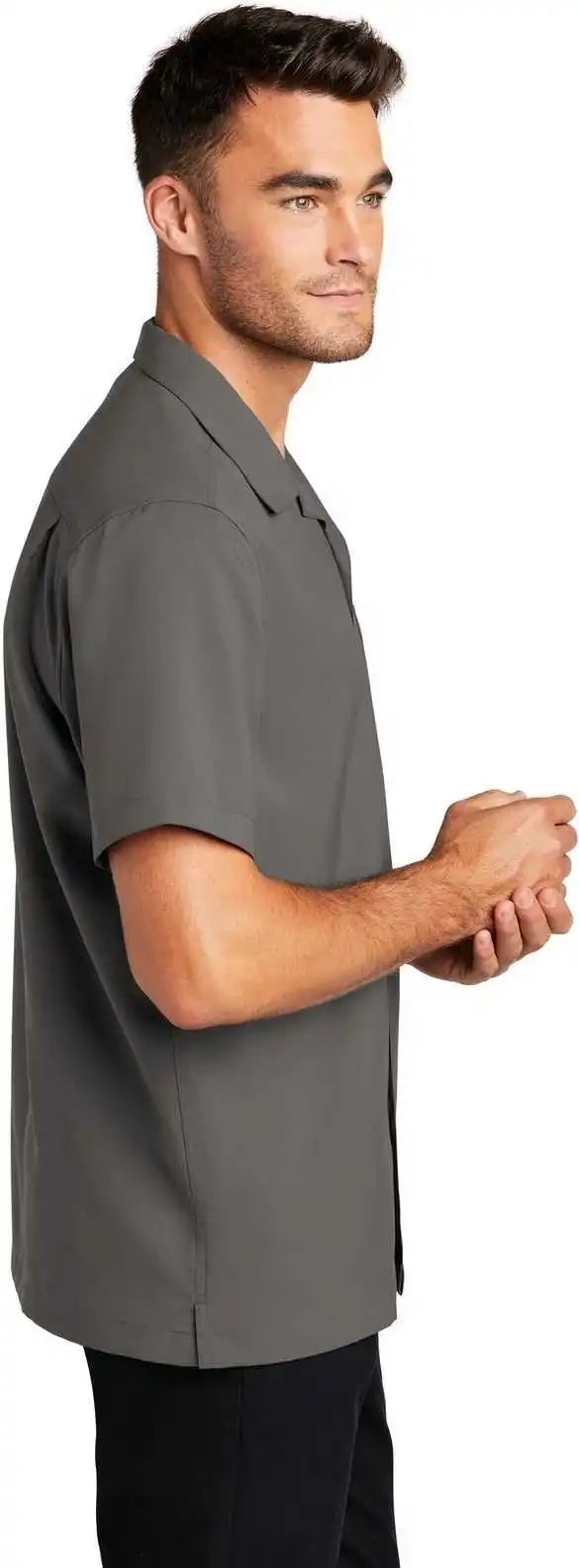 Port Authority W400 Short Sleeve Performance Staff Shirt Graphite