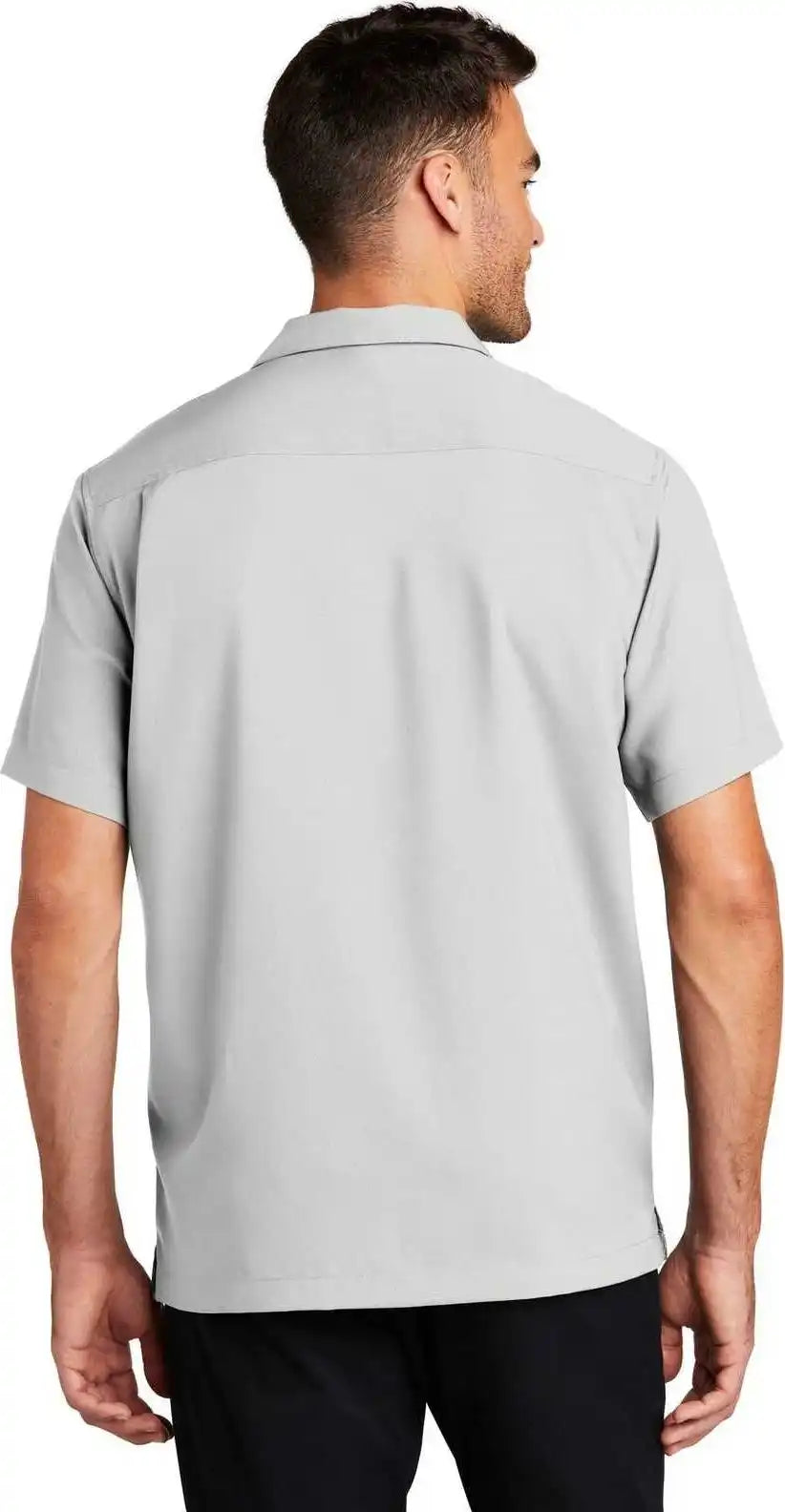 Port Authority W400 Short Sleeve Performance Staff Shirt - Silver