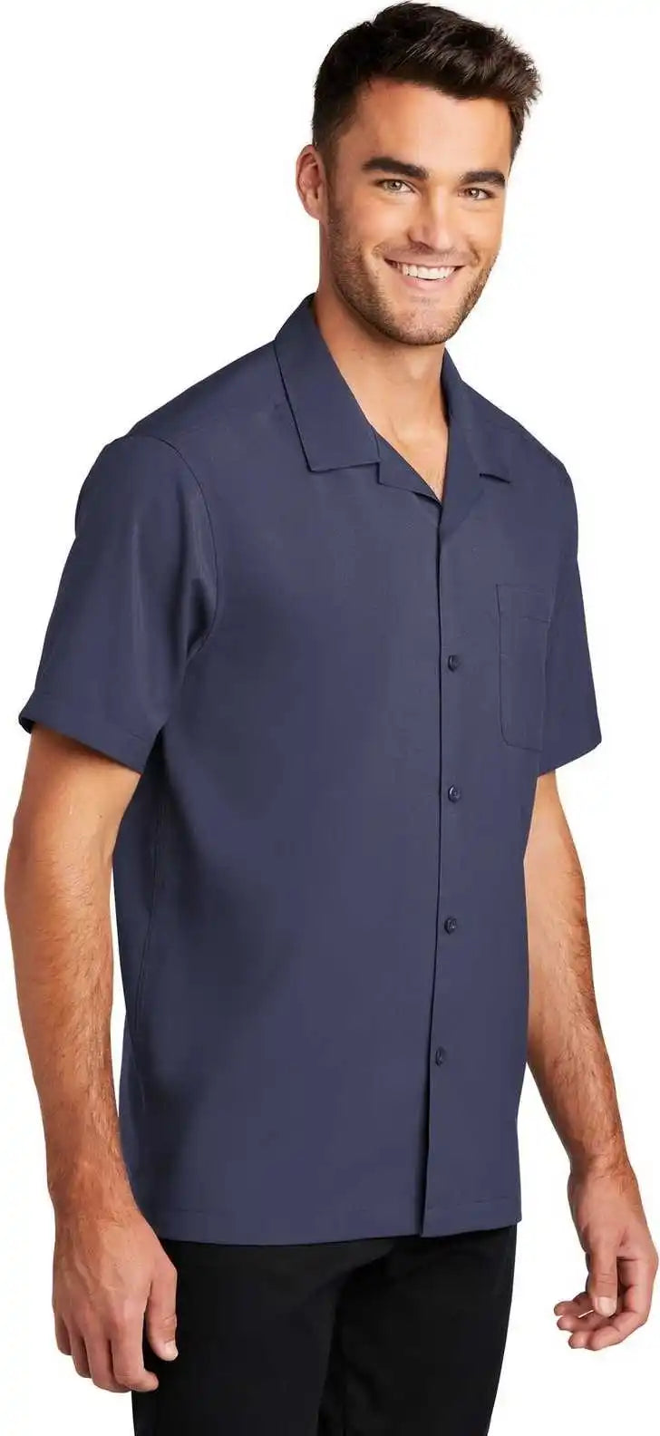 Port Authority W400 Short Sleeve Performance Staff Shirt True Navy