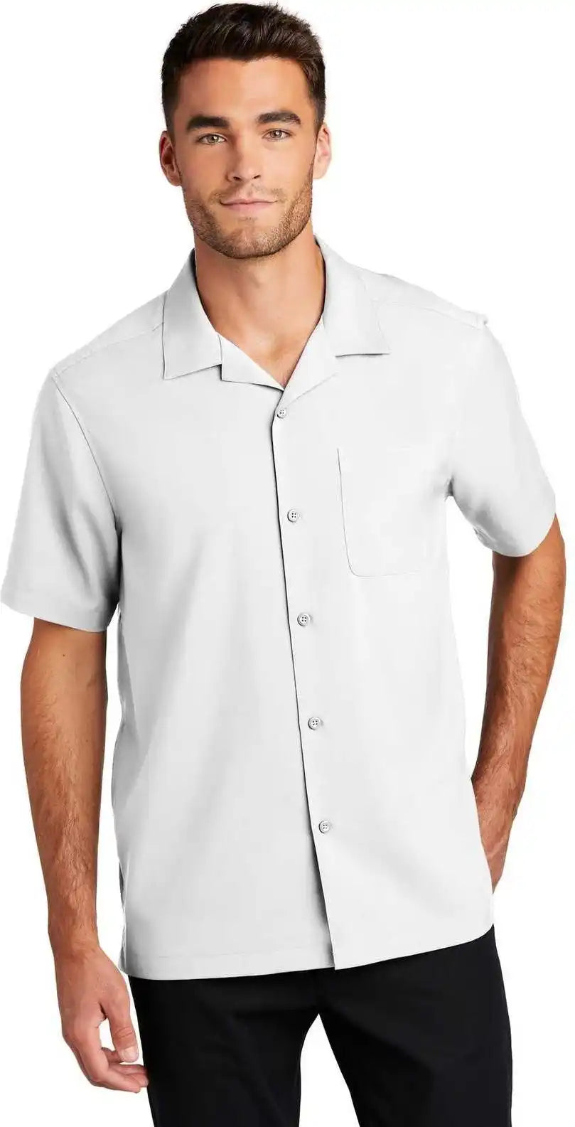Port Authority W400 Short Sleeve Performance Staff Shirt - White