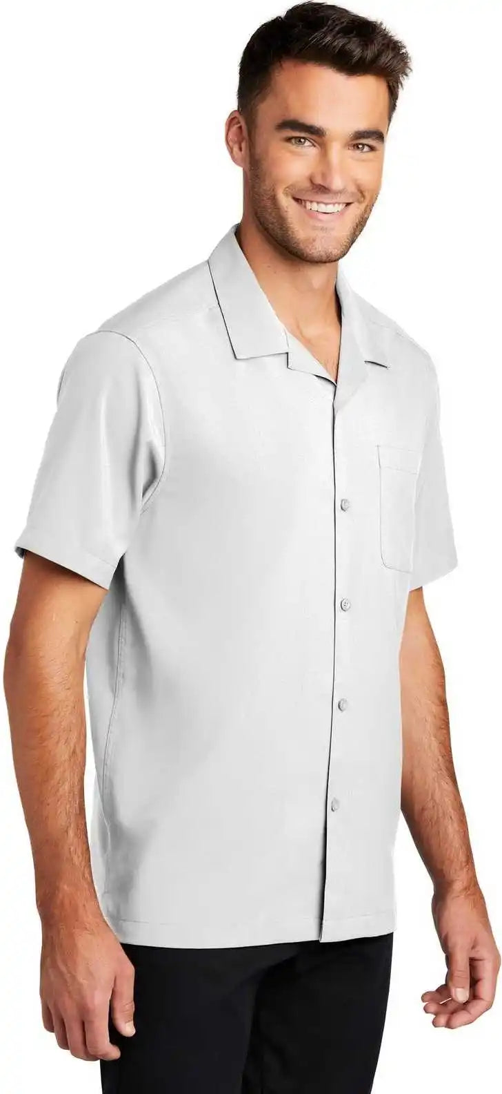 Port Authority W400 Short Sleeve Performance Staff Shirt - White
