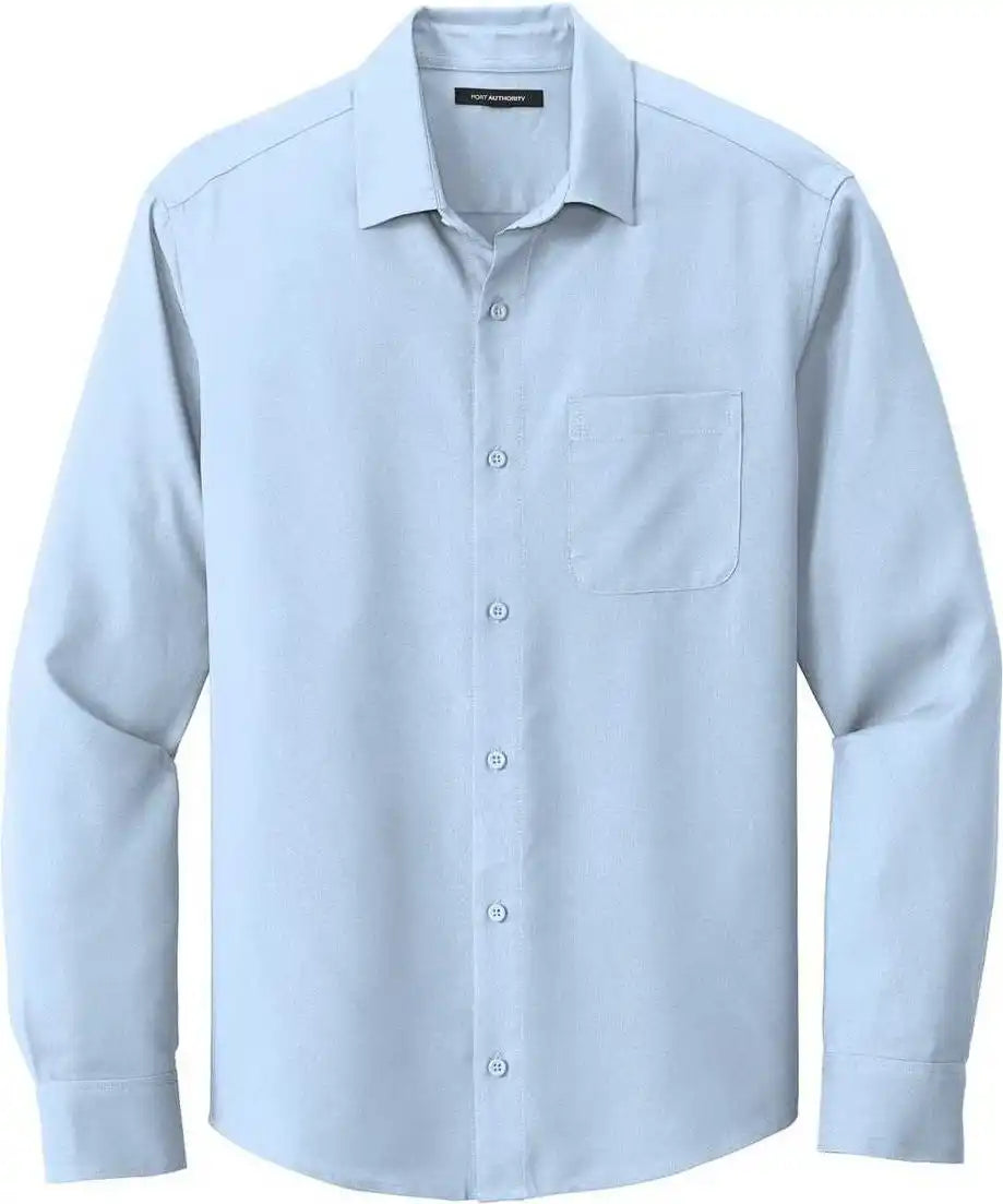 Port Authority W401 Long Sleeve Performance Staff Shirt - Cloud Blue