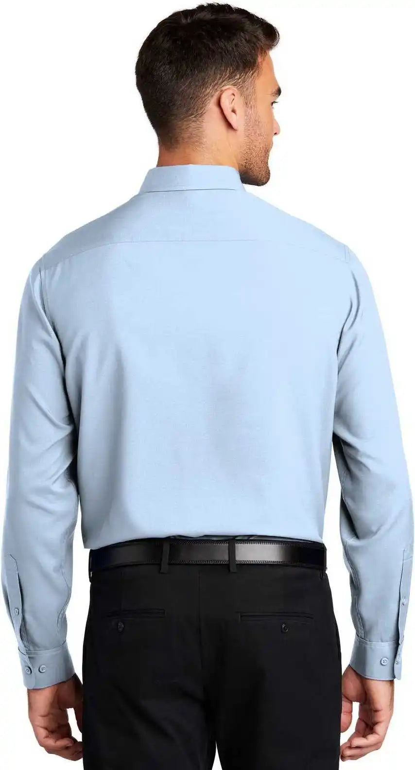 Port Authority W401 Long Sleeve Performance Staff Shirt - Cloud Blue