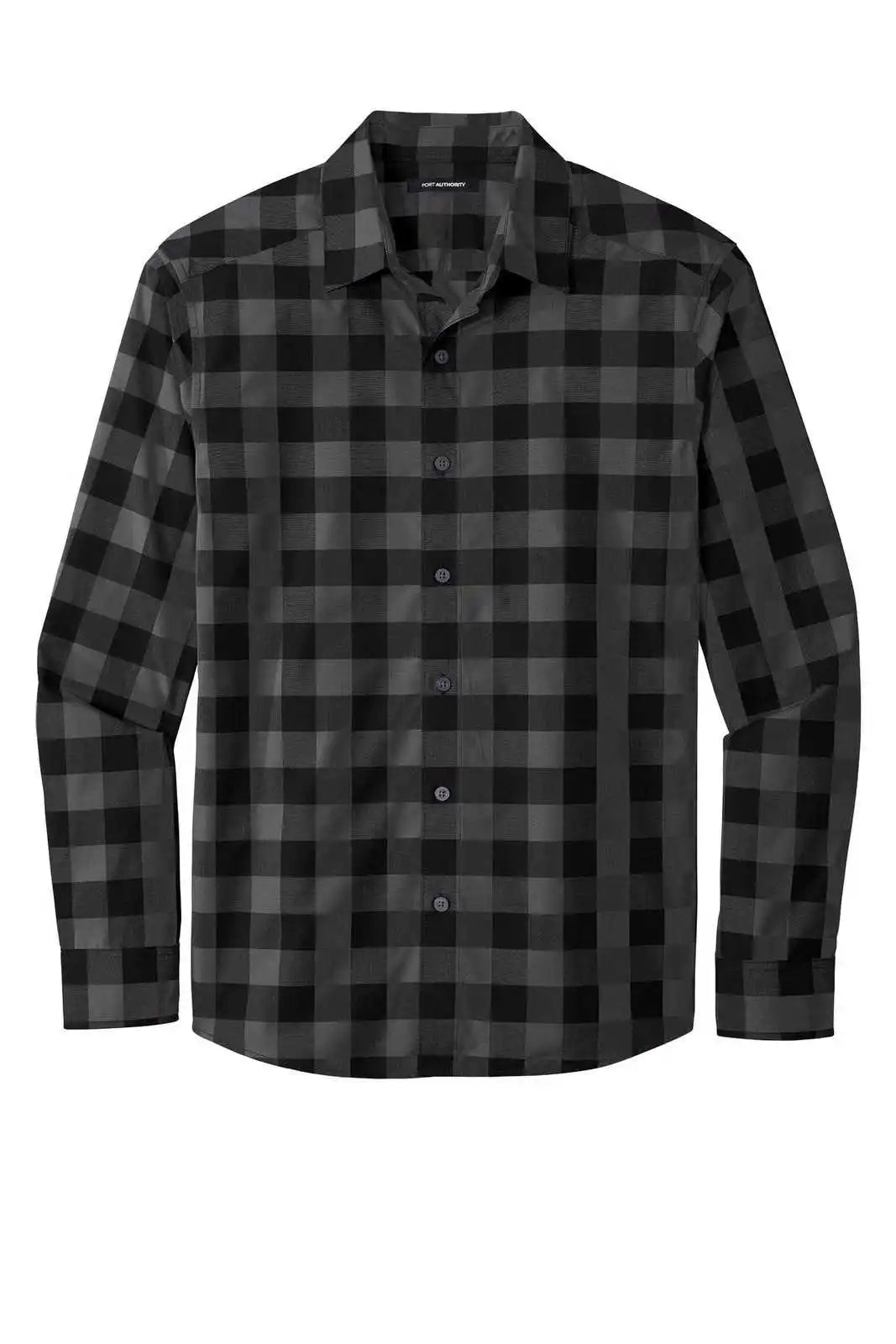 Port Authority W670 Everyday Plaid Shirt - Black