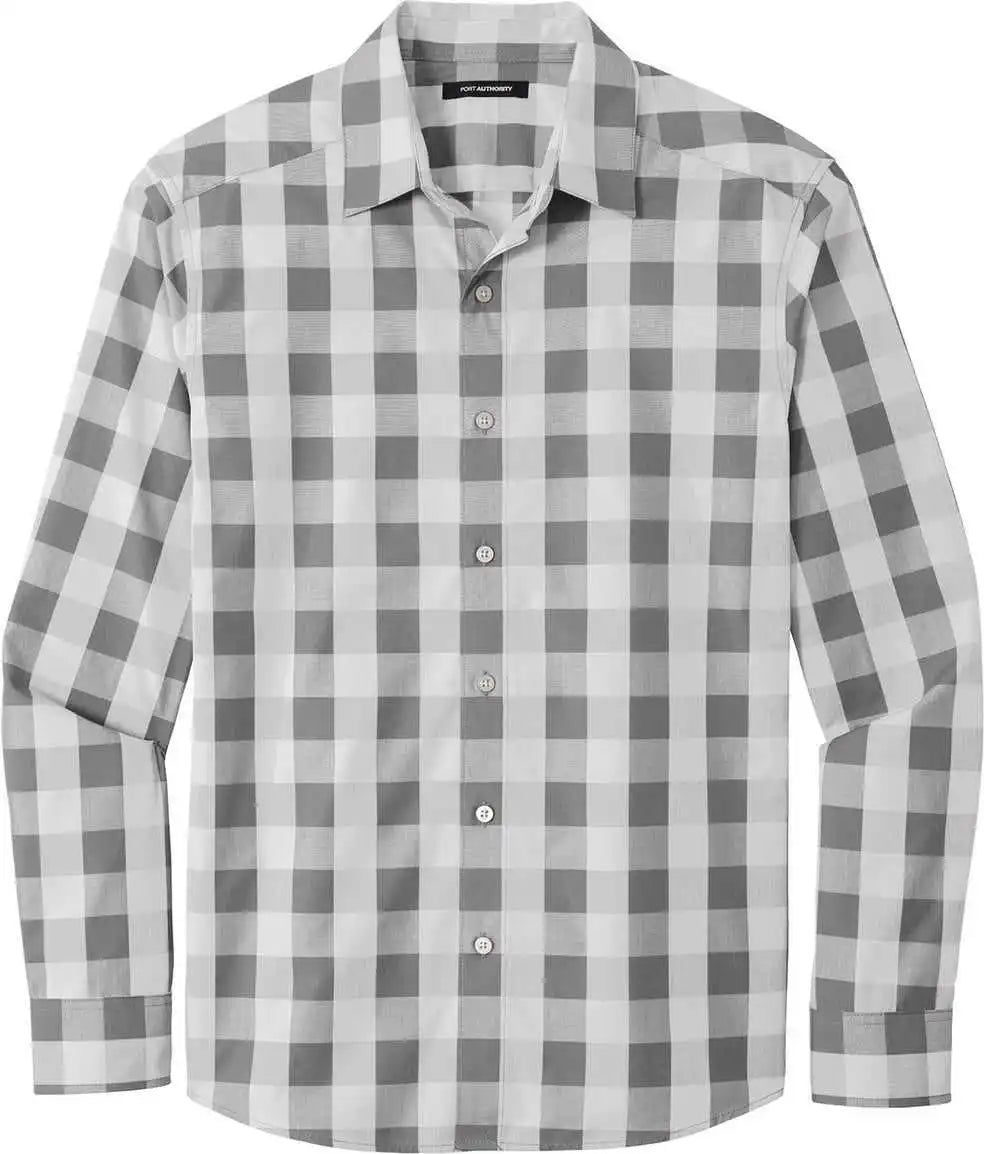 Port Authority W670 Everyday Plaid Shirt - Shadow Grey
