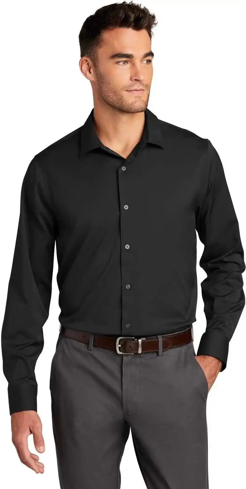 Port Authority W680 City Stretch Shirt - Black