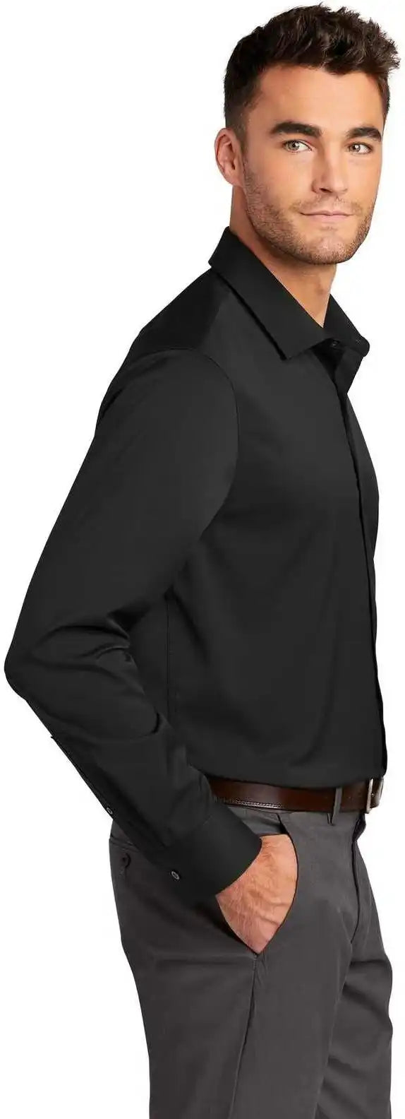 Port Authority W680 City Stretch Shirt Black